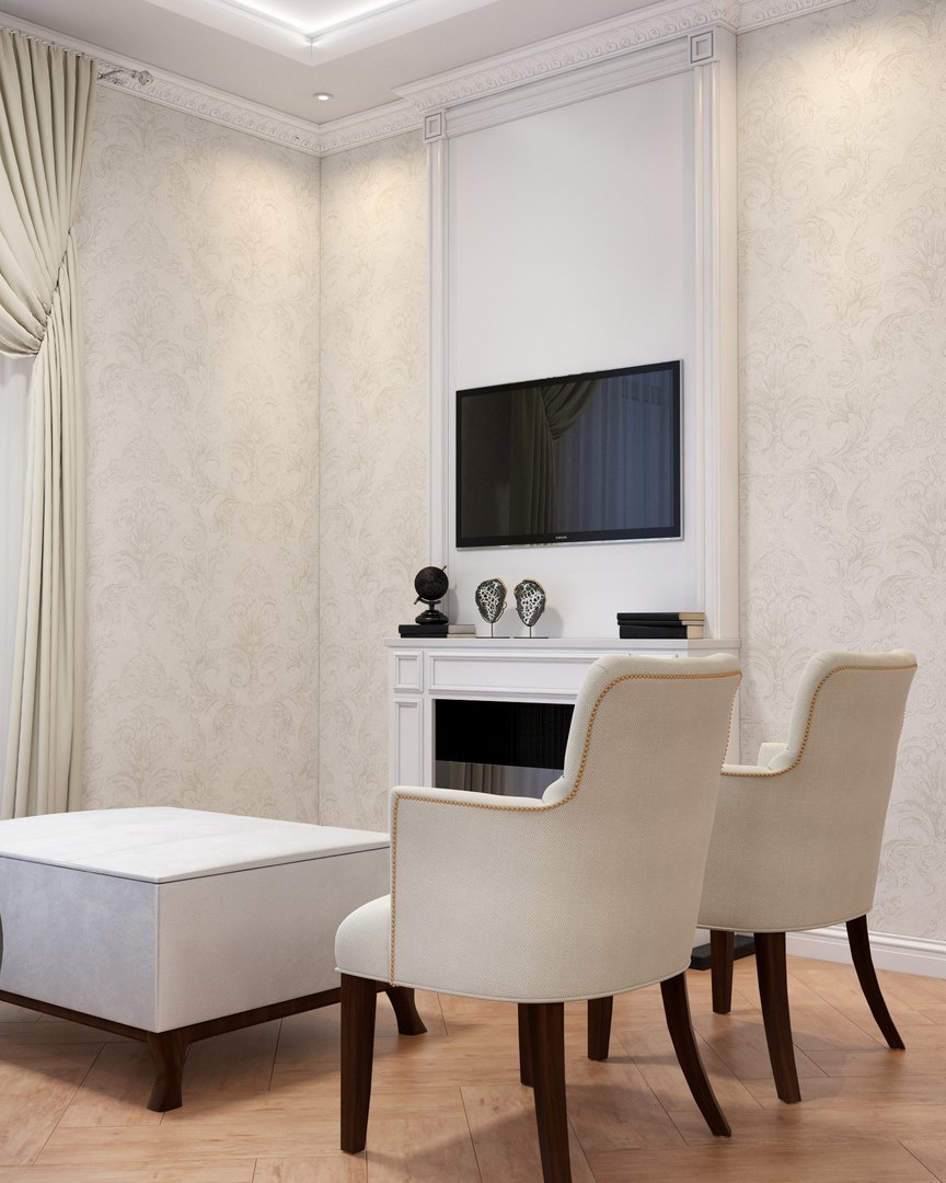 Двухэтажный дом в д. Горки, 200 м. кв. Неоклассика. Студия Дизайна интерьера Tsvetdesign. Дизайнер в Санкт-Петербурге