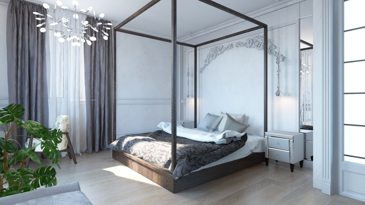 Двухэтажный дом в д. Горки, 200 м. кв. Неоклассика. Студия Дизайна интерьера Tsvetdesign. Дизайнер в Санкт-Петербурге