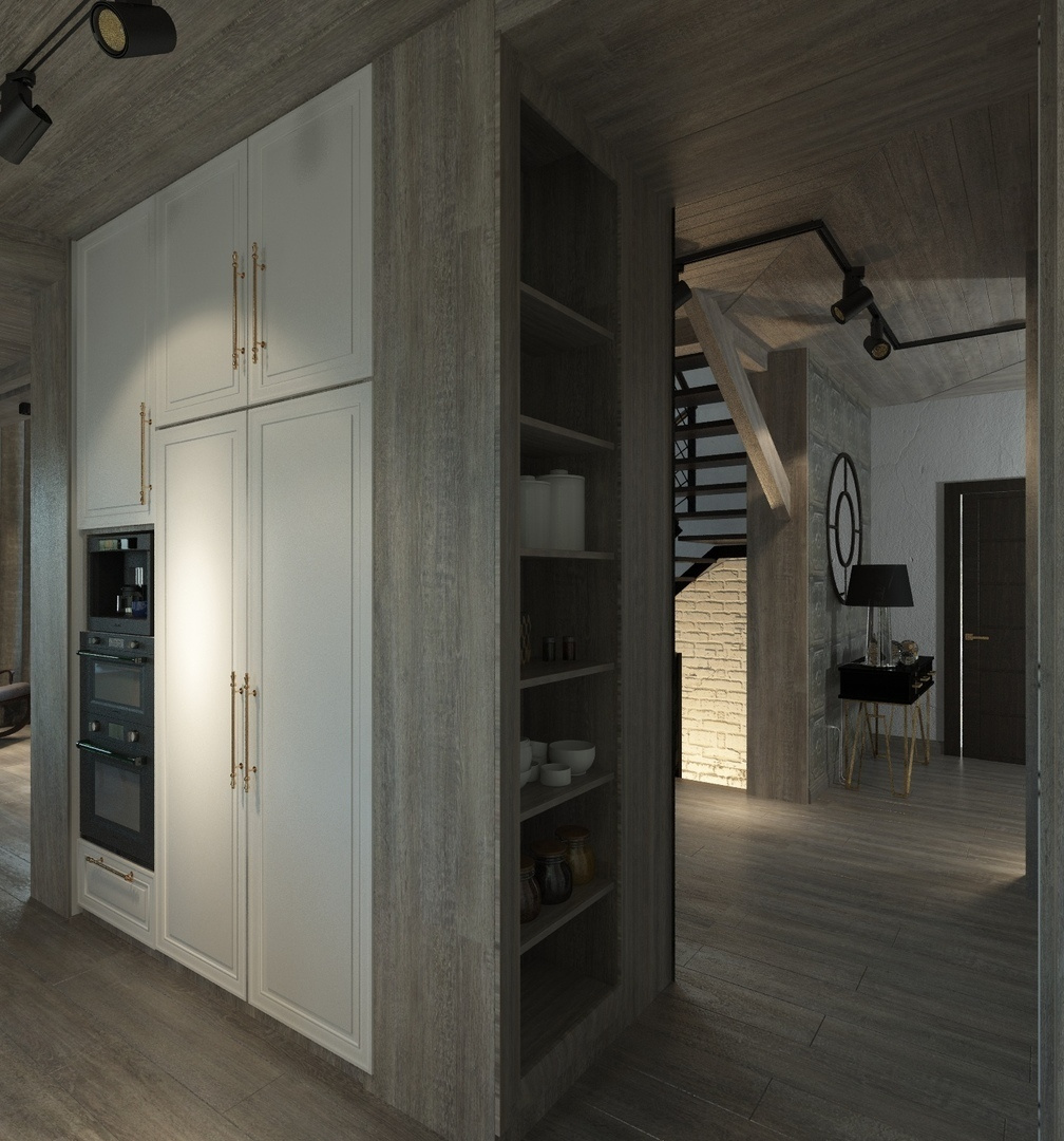 Шале на горе Можайская в 3 этажа. Стиль модерн + шале. Студия Дизайна интерьера Tsvetdesign. Дизайнер в Санкт-Петербурге