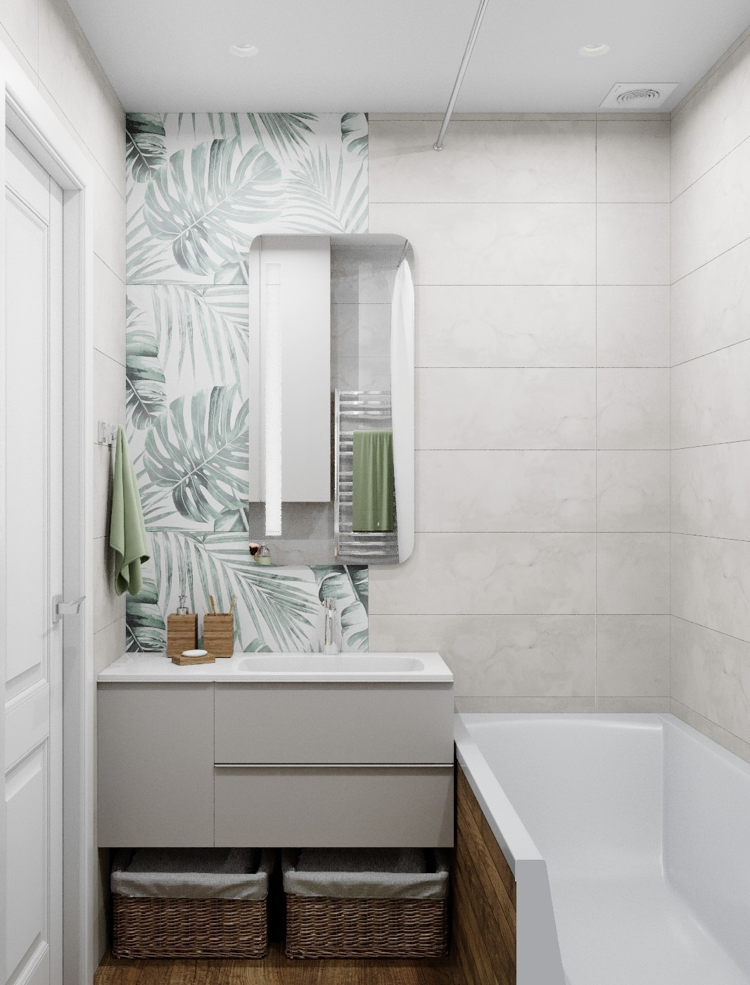 Двухкомнатная квартира 60 м.кв, Москва. Студия Дизайна интерьера Tsvetdesign. Дизайнер в Санкт-Петербурге