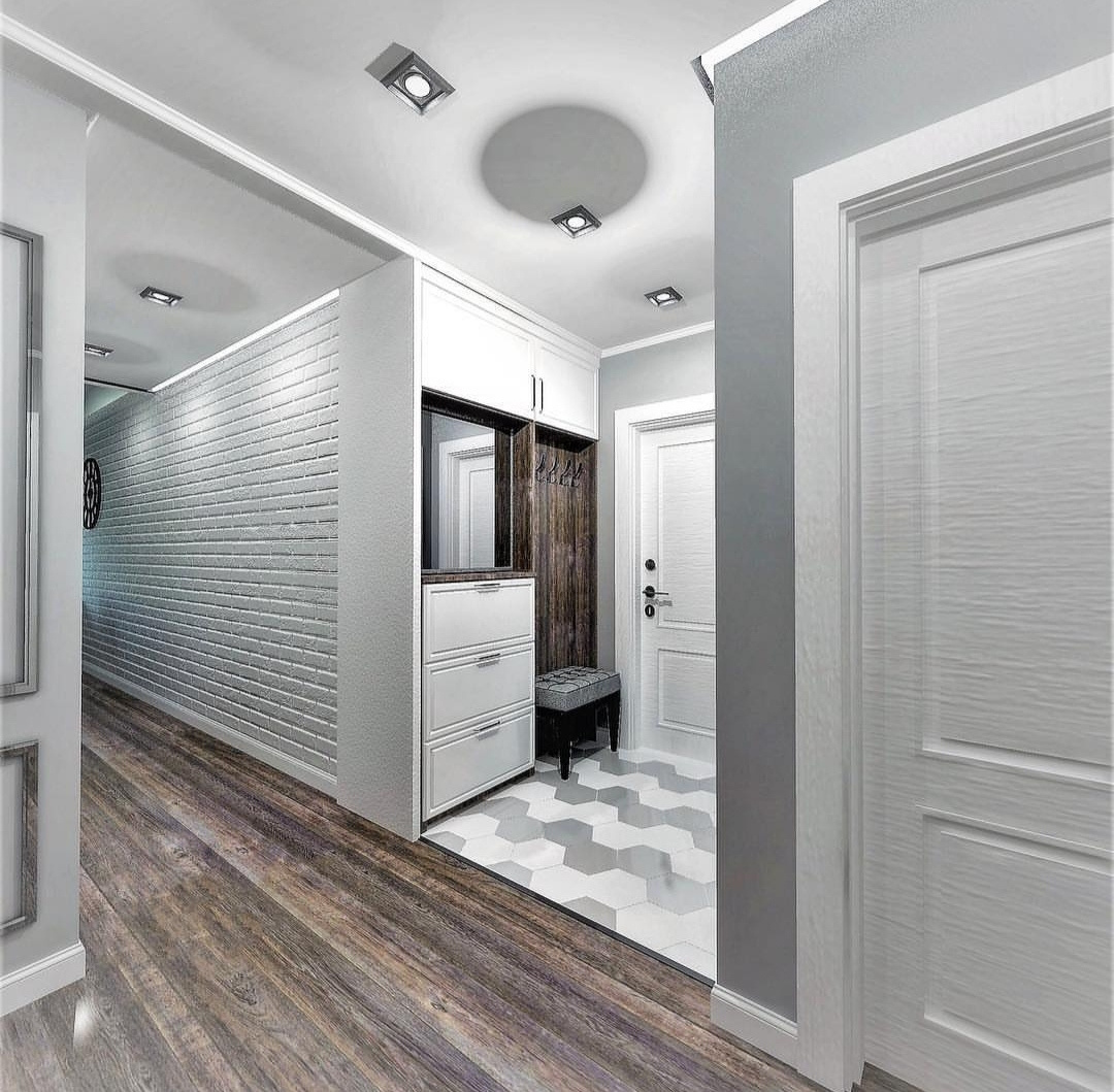 Двухкомнатная квартира стиль неоклассика + скандинавский. Студия Дизайна интерьера Tsvetdesign. Дизайнер в Санкт-Петербурге