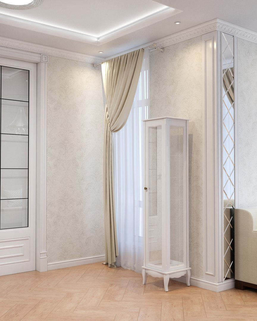 Двухэтажный дом в д. Горки, 200 м. кв. Неоклассика. Студия Дизайна интерьера Tsvetdesign. Дизайнер в Санкт-Петербурге