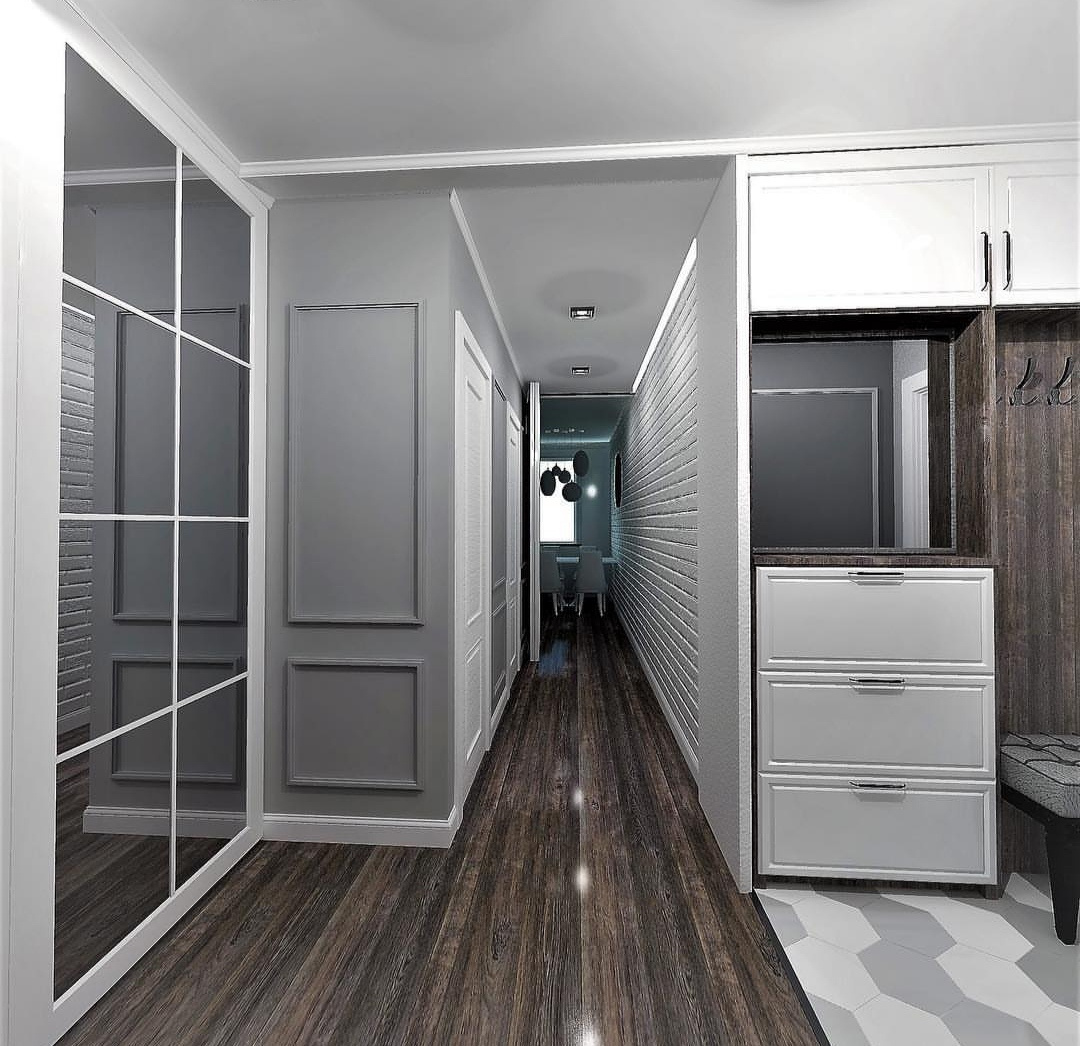 Двухкомнатная квартира стиль неоклассика + скандинавский. Студия Дизайна интерьера Tsvetdesign. Дизайнер в Санкт-Петербурге