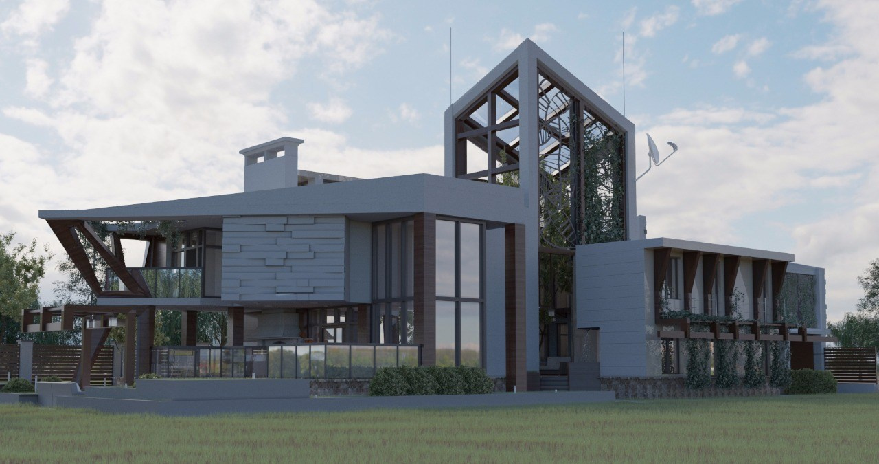 Проект частного дома в Москве в поселке художников