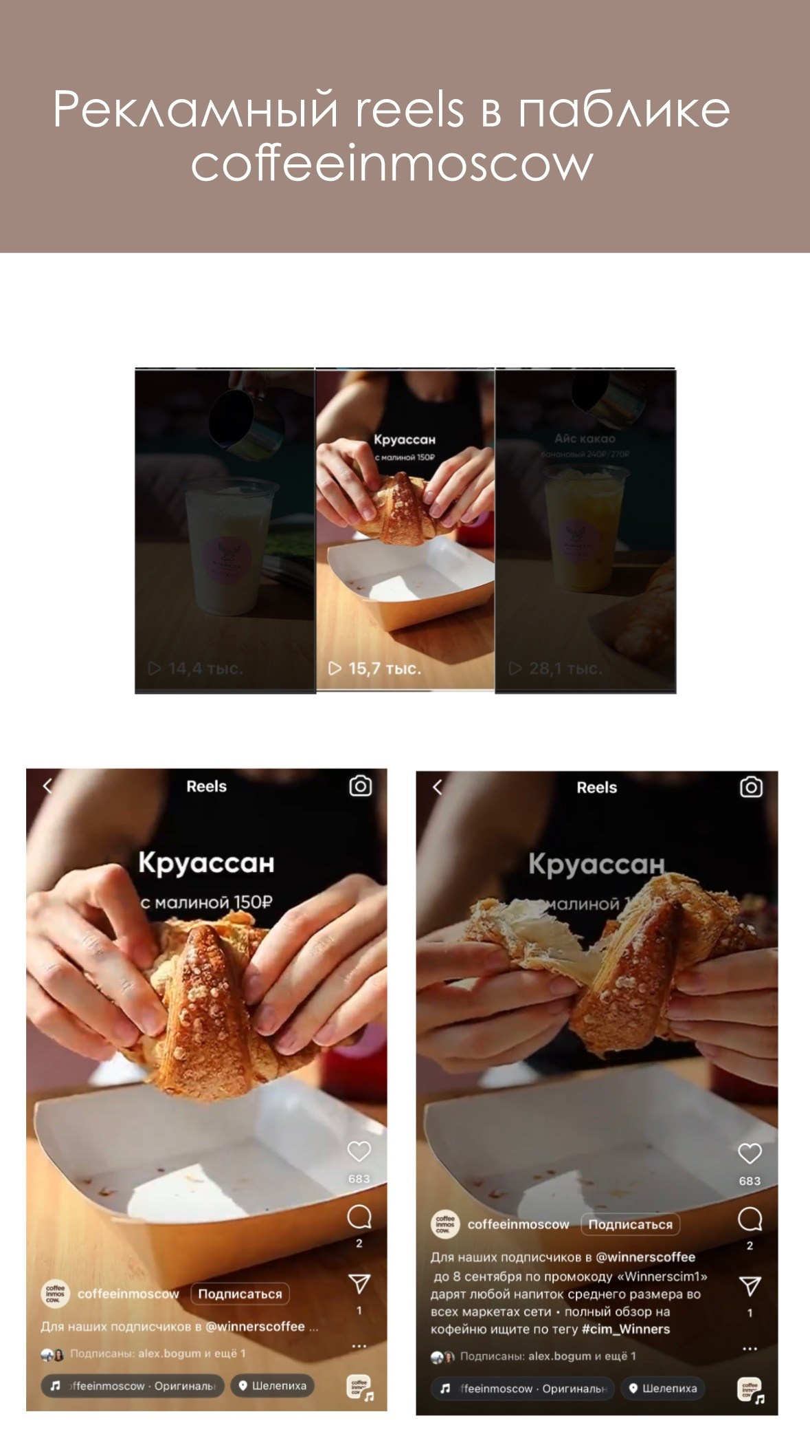 Кейсы. Фото и видео для кофеен в Москве Coffee|Smm|Video