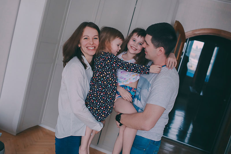 Семейная фотосессия у вас дома