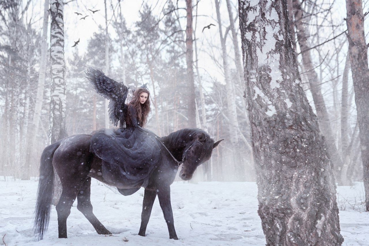 Крылья черные. Сказочный фотограф фотопроекты фототуры в Новосибирске и на Алтае