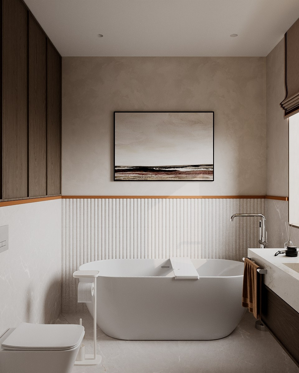 Ванная комната полотенцесушитель. Визуализатор Векшина Елена