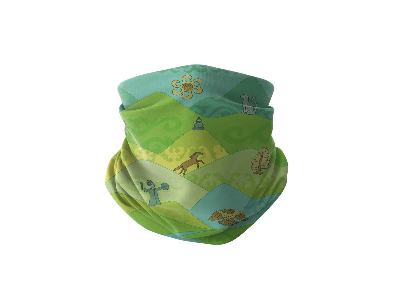 Универсальная бандана Бафф с алтайской тематикой