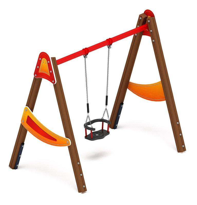 Качели Д1 - ИО 11.Д.01.01-И1 (Счастливое детство) Габариты (ШхДхВ): 2450x1600x2230 Зона безопасности, мм: 2450х6950 Возрастные ограничения от 3 лет, весом не более 70 кг