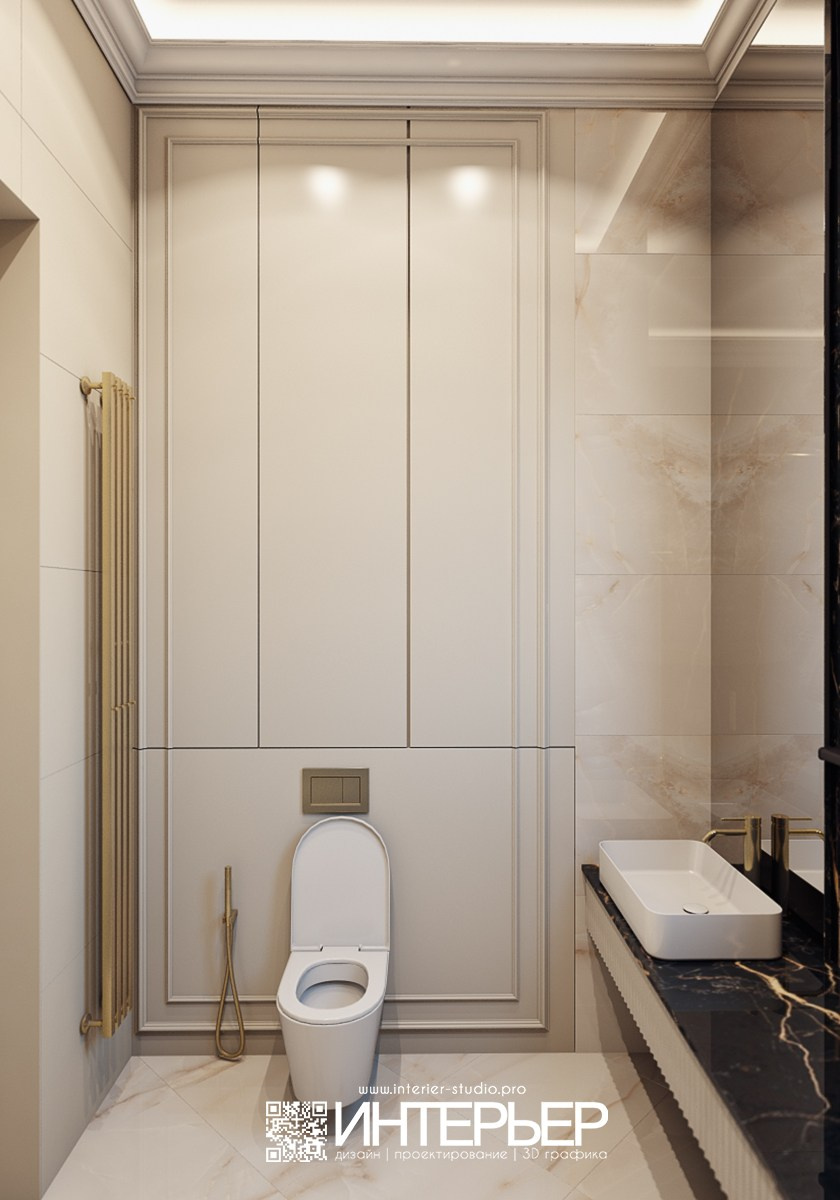 Санузел Ильи и Галины. Дизайн интерьера, 3D визуализация и 3D моделирование. Создание проектов и чертежей. КМВ: Кисловодск, Пятигорск, Ессентуки и удаленно