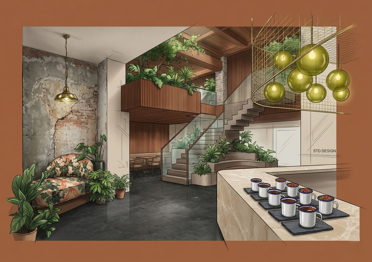 Кафе Аврора — Концепт. STD DESIGN — Студия дизайнера интерьеров и декоратора Татьяны Себурёвой