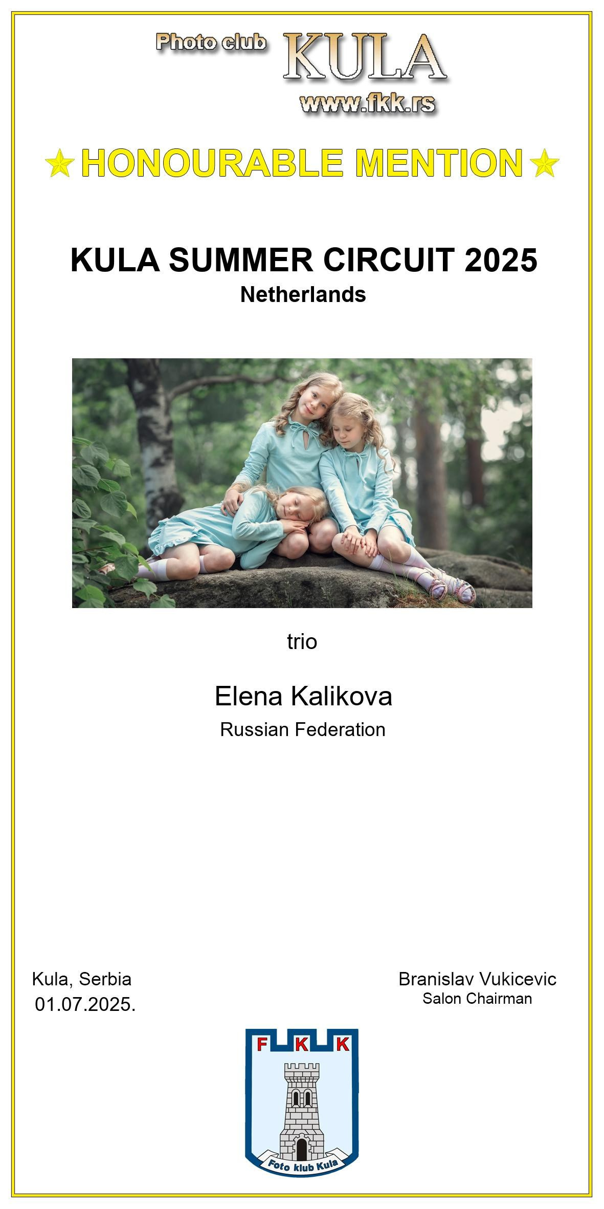 Дипломы и Награды. Семейный и детский фотограф в Екатеринбурге Каликова Елена