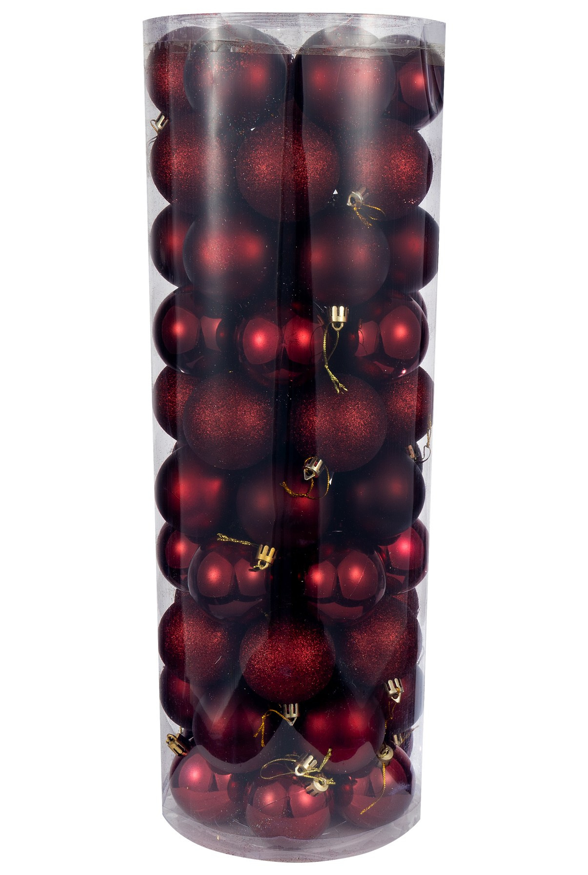 Упаковка шаров на елук красные 