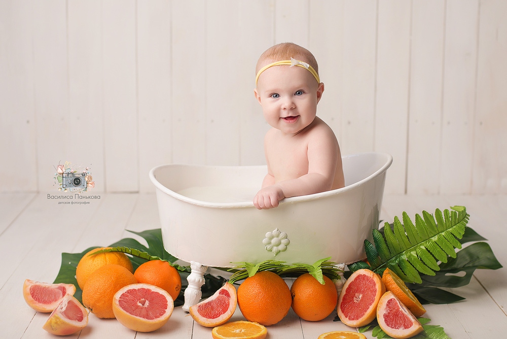 Молочные Ванны в фотостудии Зефир. Фотограф новорожденных Василиса Панькова