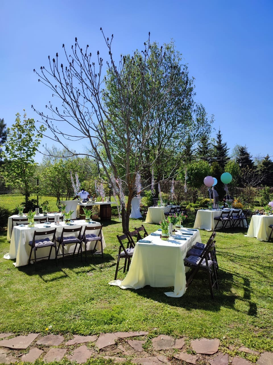 Стильный юбилей женщины в загородном доме, организатор агентство ПИОН