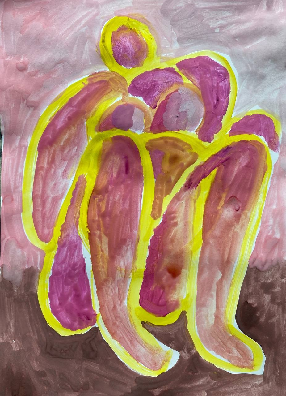 Папка с цветными работами А3. Лилия Ким. Междисциплинарный художник