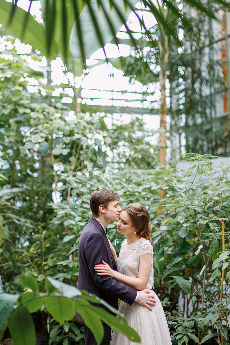 АРХИВ Анастасия и Дмитрий. Ботанический Сад. Свадебный фотограф Москва