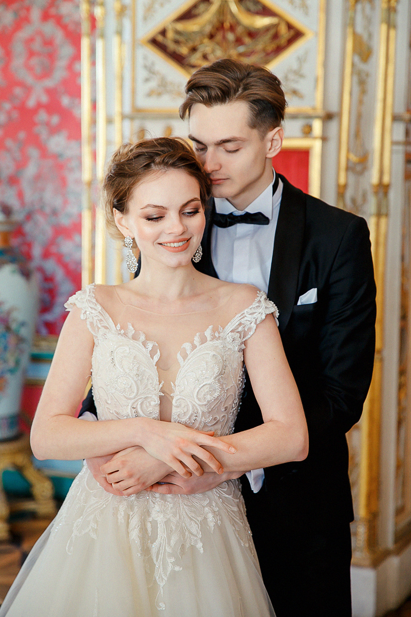 Катерина и Роман в усадьбе Кусково. Свадебный фотограф Москва