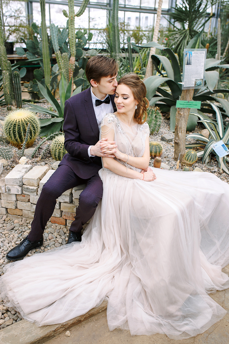 АРХИВ Анастасия и Дмитрий. Ботанический Сад. Свадебный фотограф Москва