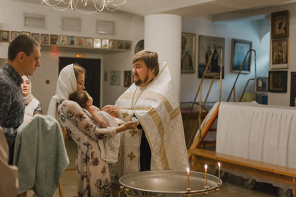 Крещение Сергея. Храм Никольский. Семейный фотограф в Сургуте
