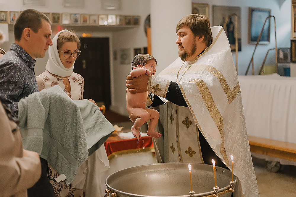 Крещение Сергея. Храм Никольский. Семейный фотограф в Сургуте