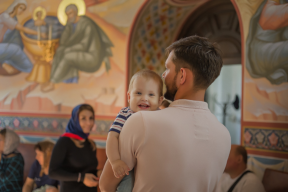 Крещение Дениса. Храм Георгия Победоносца. Семейный фотограф в Сургуте
