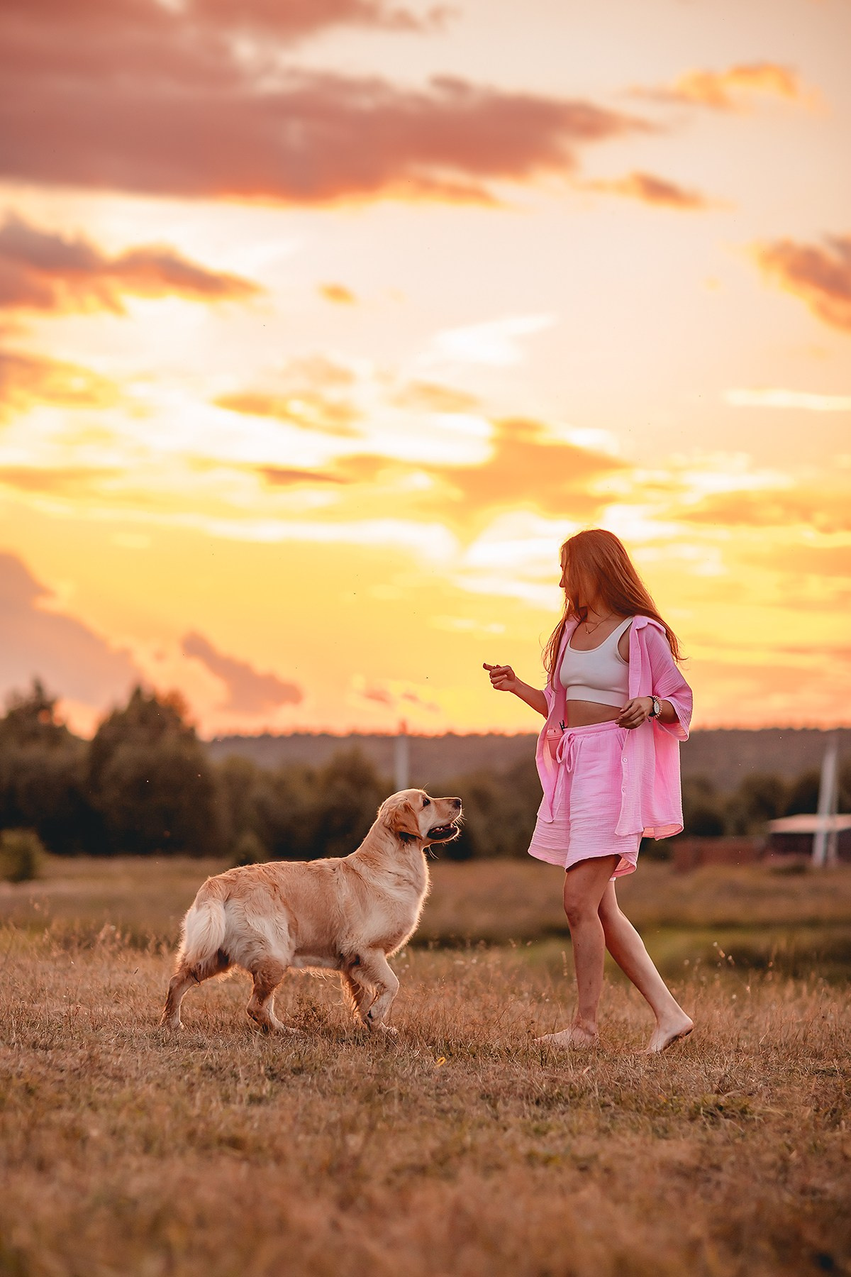 Марина и Чили в Малиново. Семейный фотограф анималист Мария Крючкова