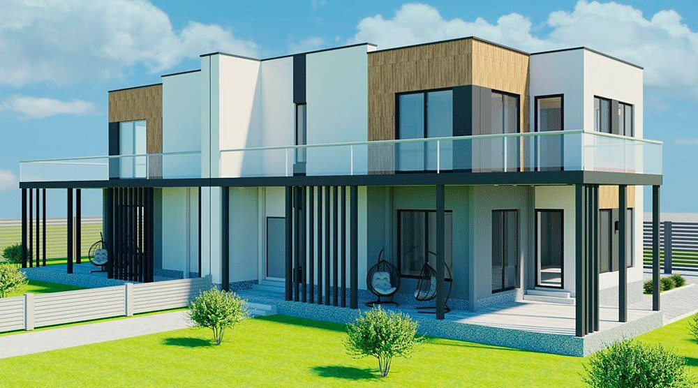 Проект дуплекса. Дизайн интерьера и архитектурное проектирование ДЕС