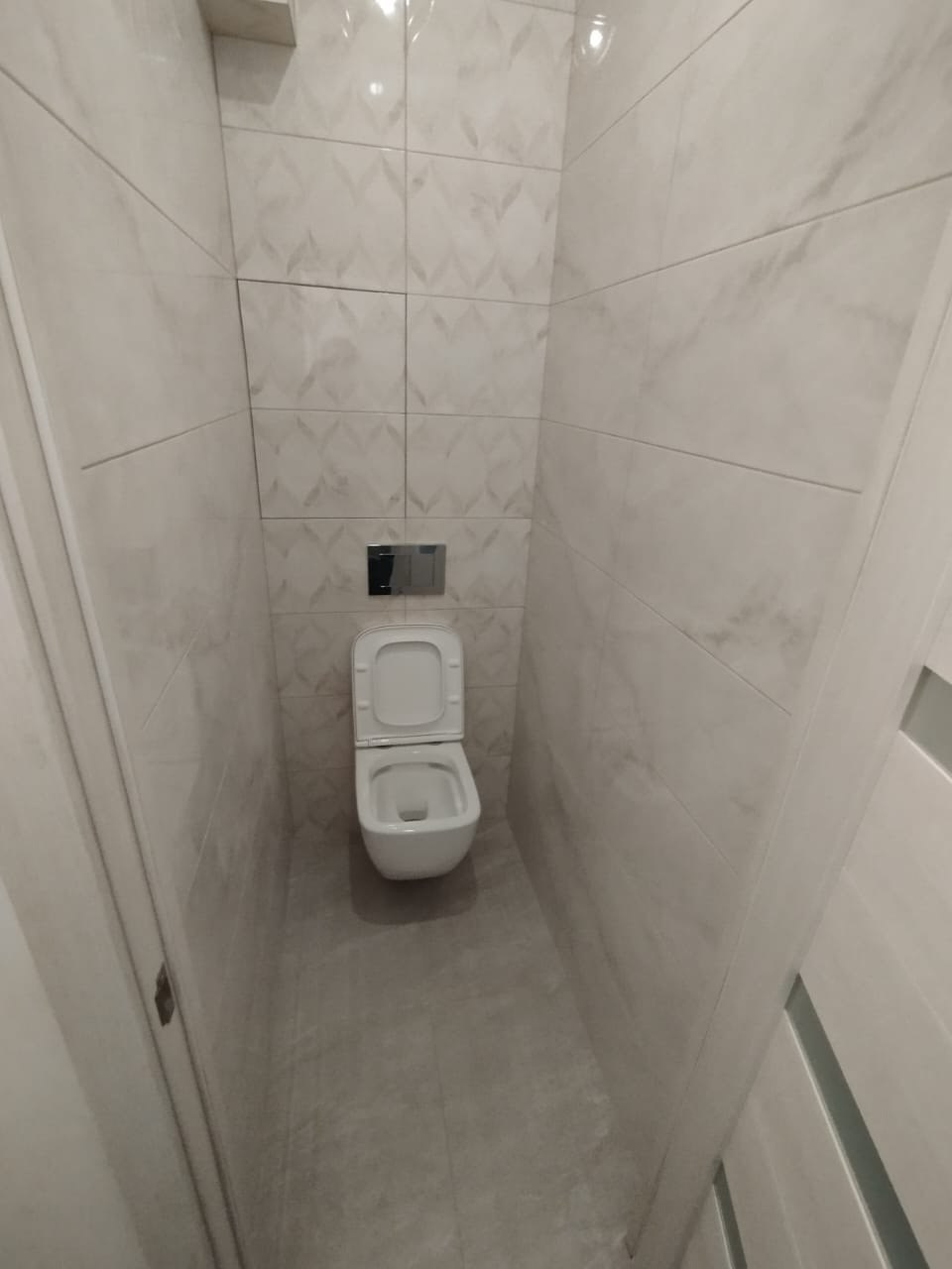 Ванная комната (ул. Тэцевская д. 4а). Ремонт санузла, туалета, ванной под ключ в Казани. Укладка плитки