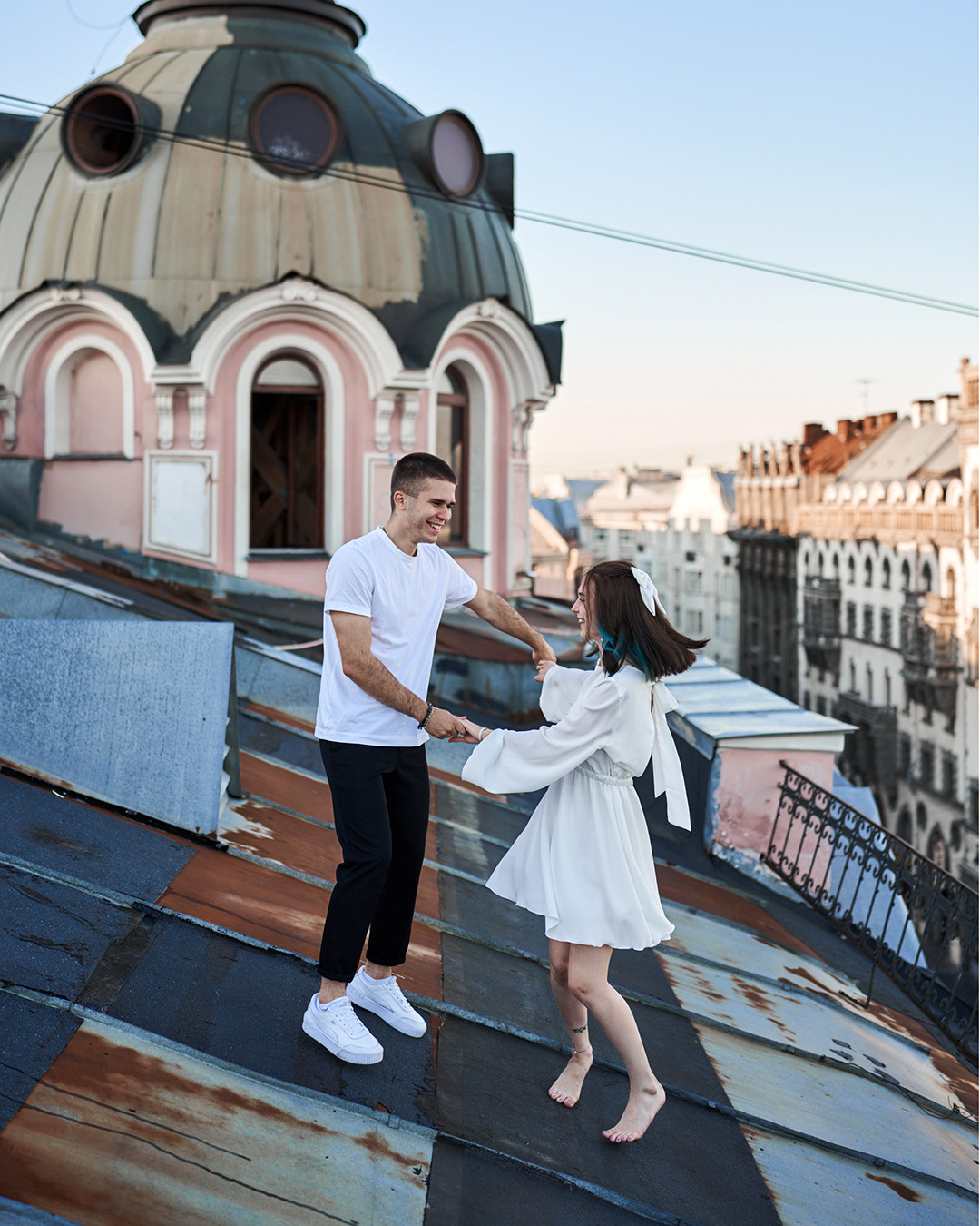 Любовь на крыше. Лилия Павлова фотограф в Санкт-Петербурге Питер СПб Фотопрогулки Спб lilyincity