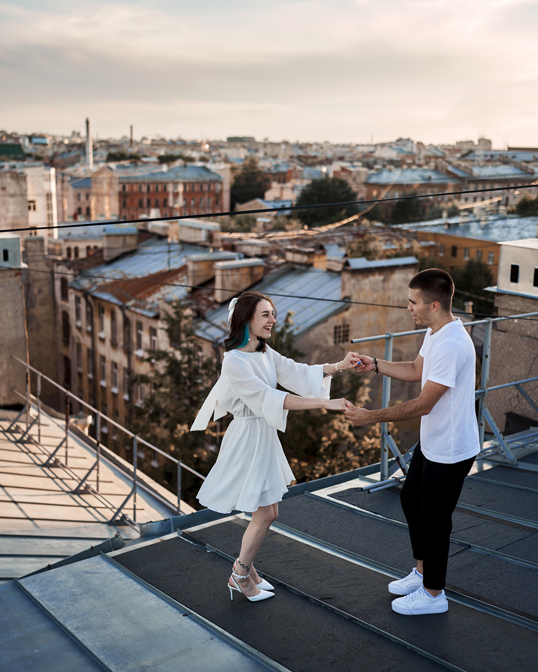 Любовь на крыше. Лилия Павлова фотограф в Санкт-Петербурге Питер СПб Фотопрогулки Спб lilyincity