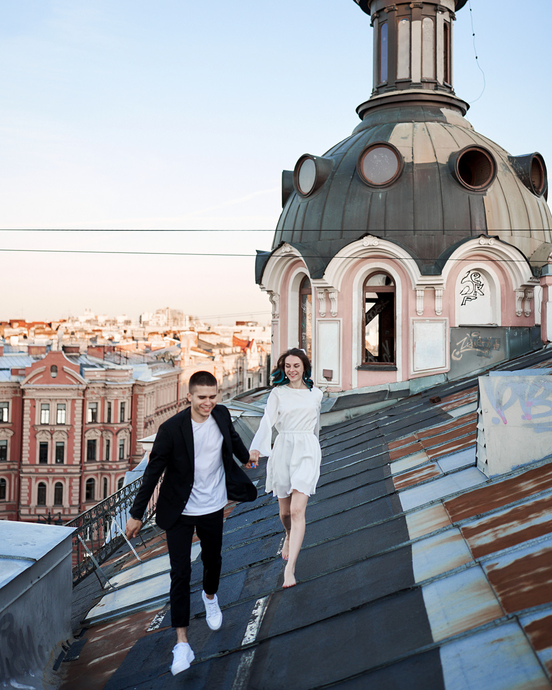 Любовь на крыше. Лилия Павлова фотограф в Санкт-Петербурге Питер СПб Фотопрогулки Спб lilyincity