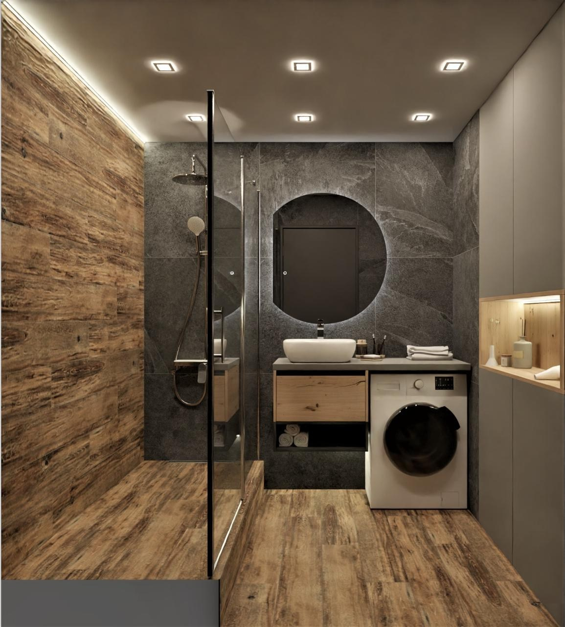 Примеры работ по дизайну ванных нашей студии. Дизайн-интерьера