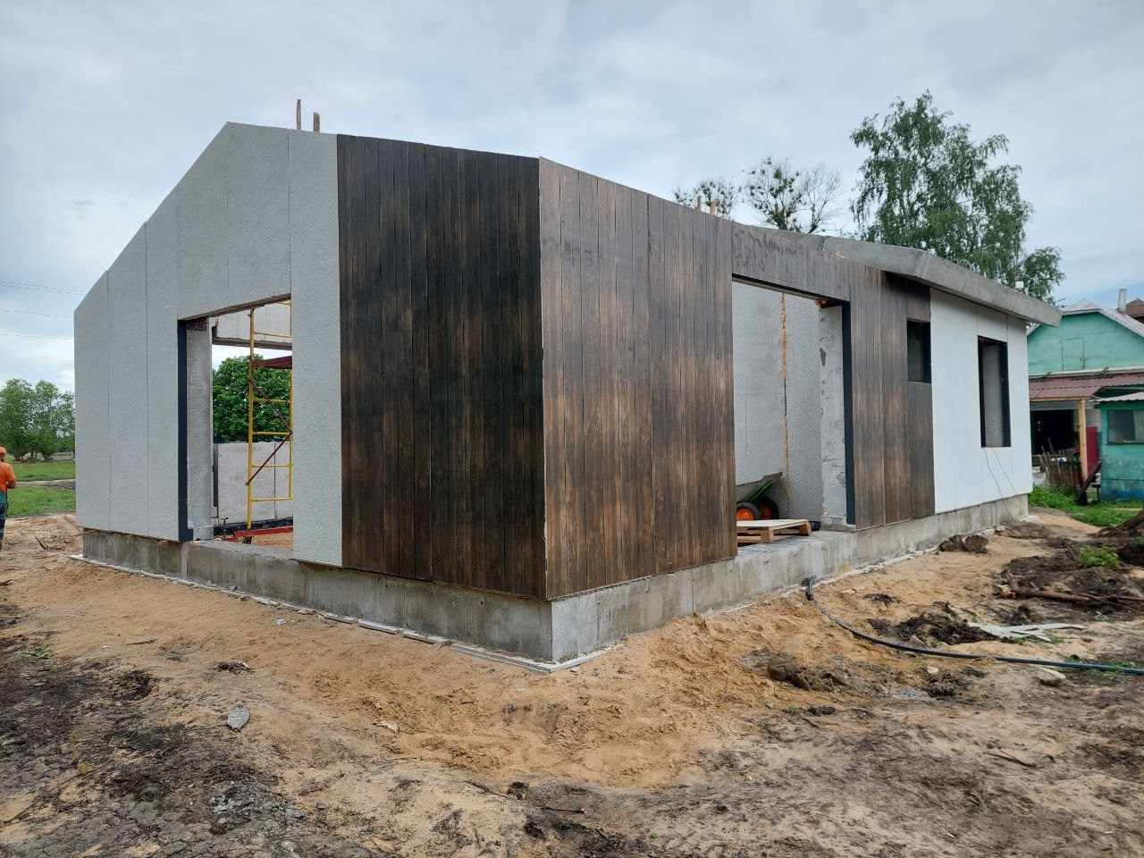 Быстровозводимый дом: Домокомплект Микеле 80, Воронежская область, Эртильский р-н. БыстроДом — капитальный дом за 7 дней!