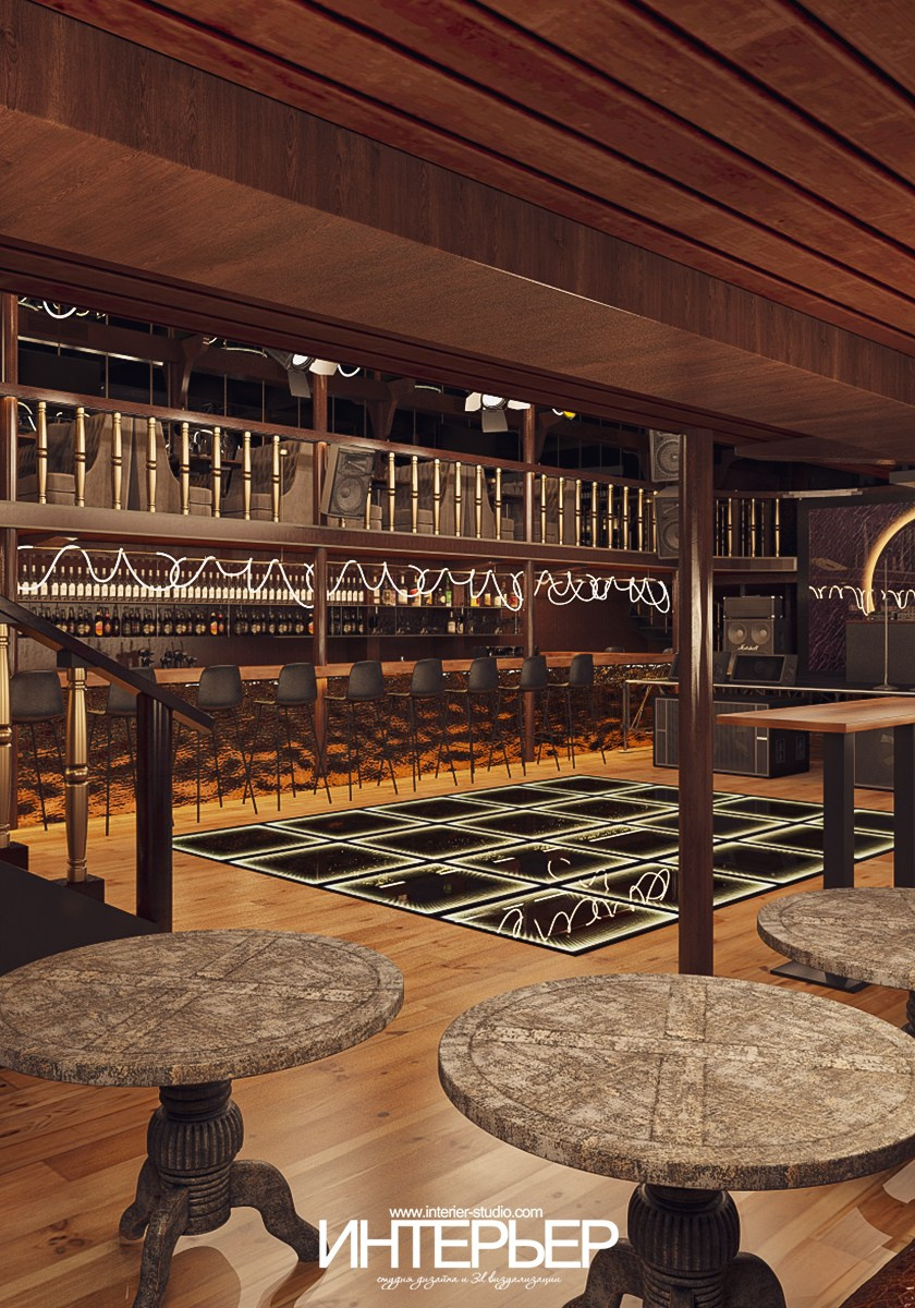 Ночной клуб на фрегате «Флагман», г. Великий Новгород. Дизайн интерьера, 3D визуализация и 3D моделирование. Создание проектов и чертежей. КМВ: Кисловодск, Пятигорск, Ессентуки и удаленно