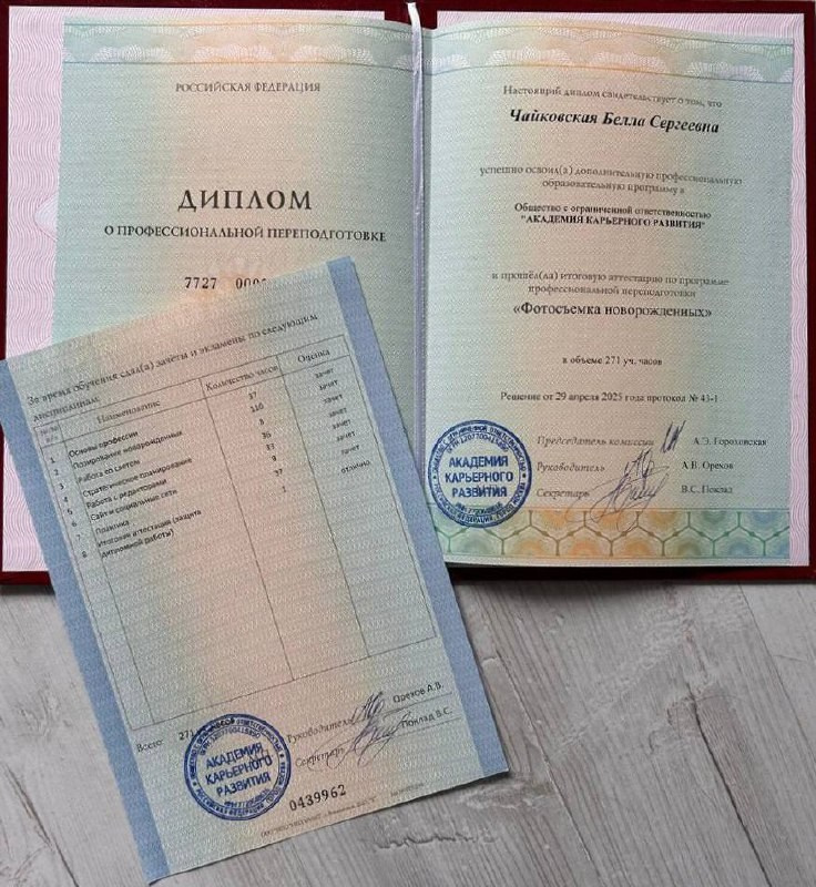 Фотограф новорожденных в Электростали Белла Чайковская