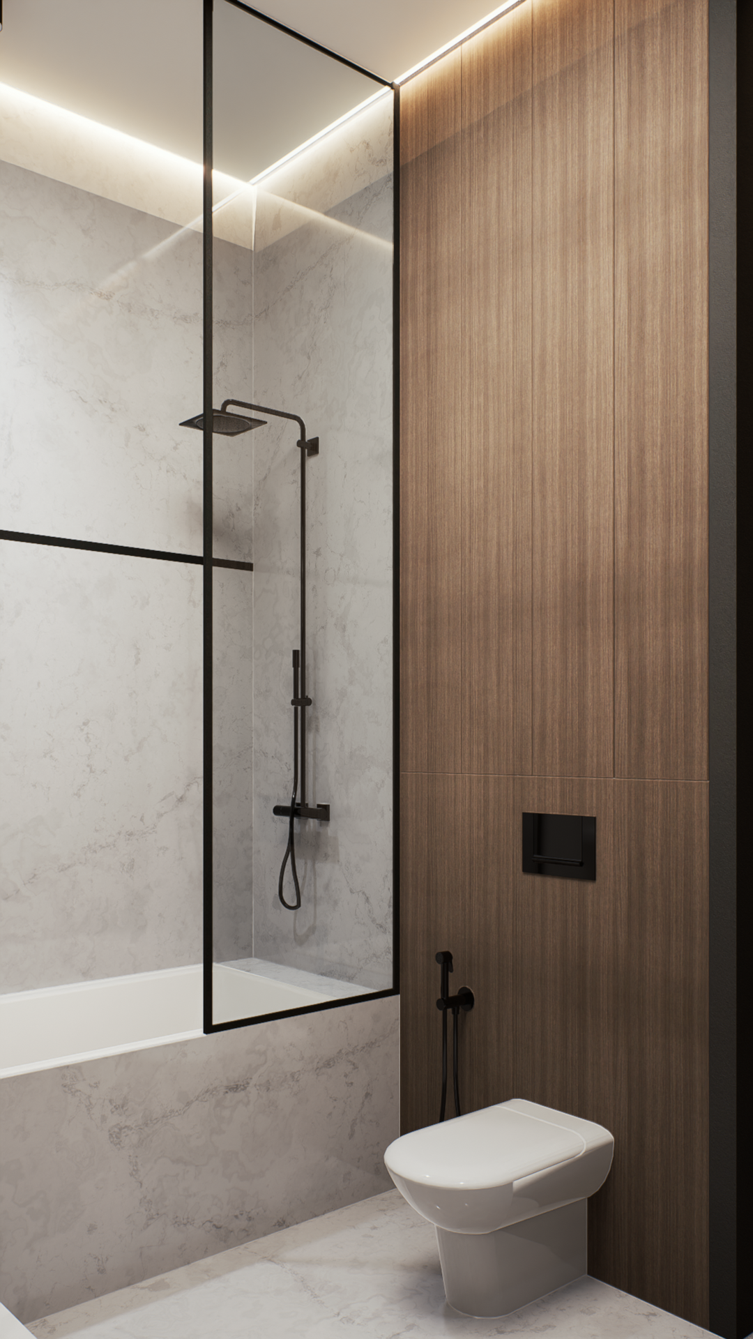 Санузел в стиле минимализм. Александра Койтова — Архитектор малоэтажных зданий в Новосибирске