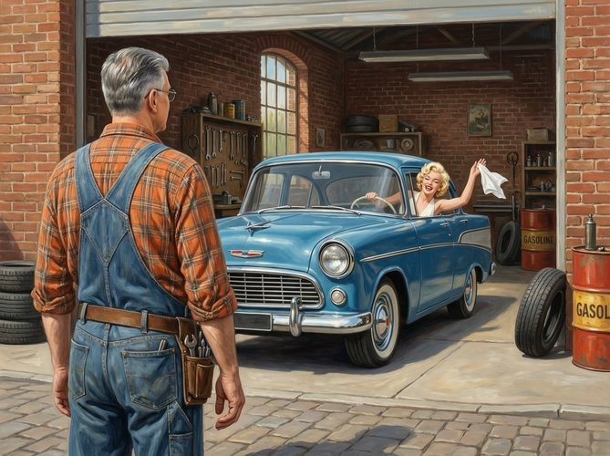 Однажды в гараже. Автор Игорь Елифёров. Шаблоны и дизайны выпускных альбомов и фотокниг