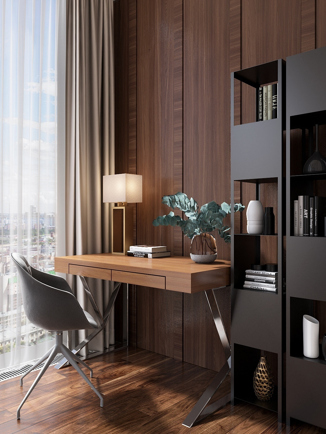 Рабочий кабинет в квартире