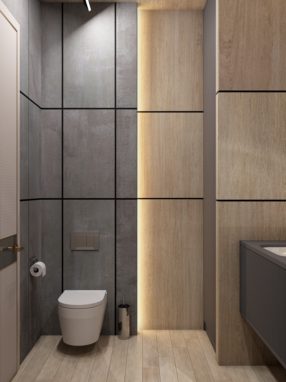 Плитка под бетон в интерьере