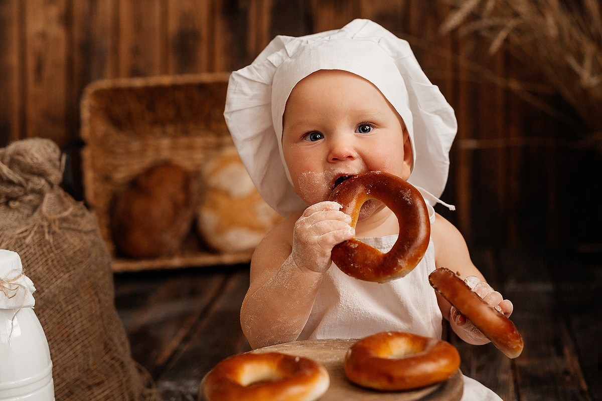 Детская фотосессия «Поваренок». Фотограф новорожденных Альбина Хухарева. Йошкар-Ола. Казань. Чебоксары