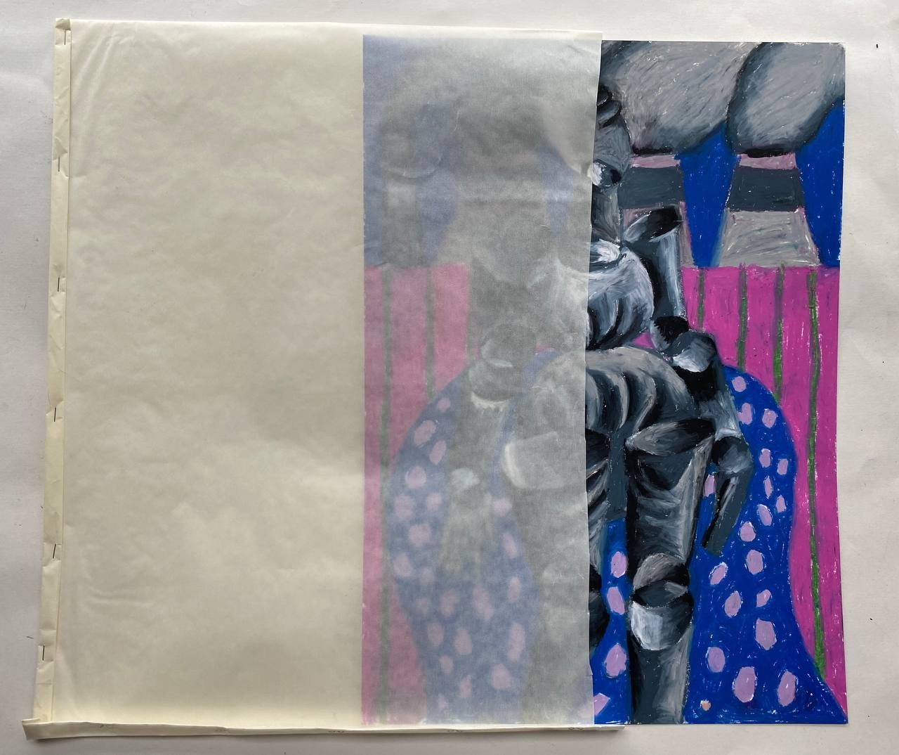 Папка с цветными работами А3. Лилия Ким. Междисциплинарный художник