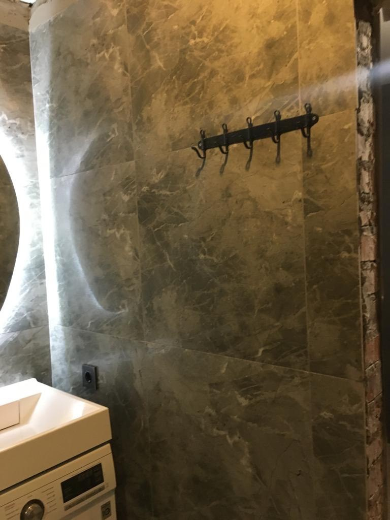 Ванная комната (ул. В. Сажинова д. 6/9). Ремонт санузла, туалета, ванной под ключ в Казани. Укладка плитки