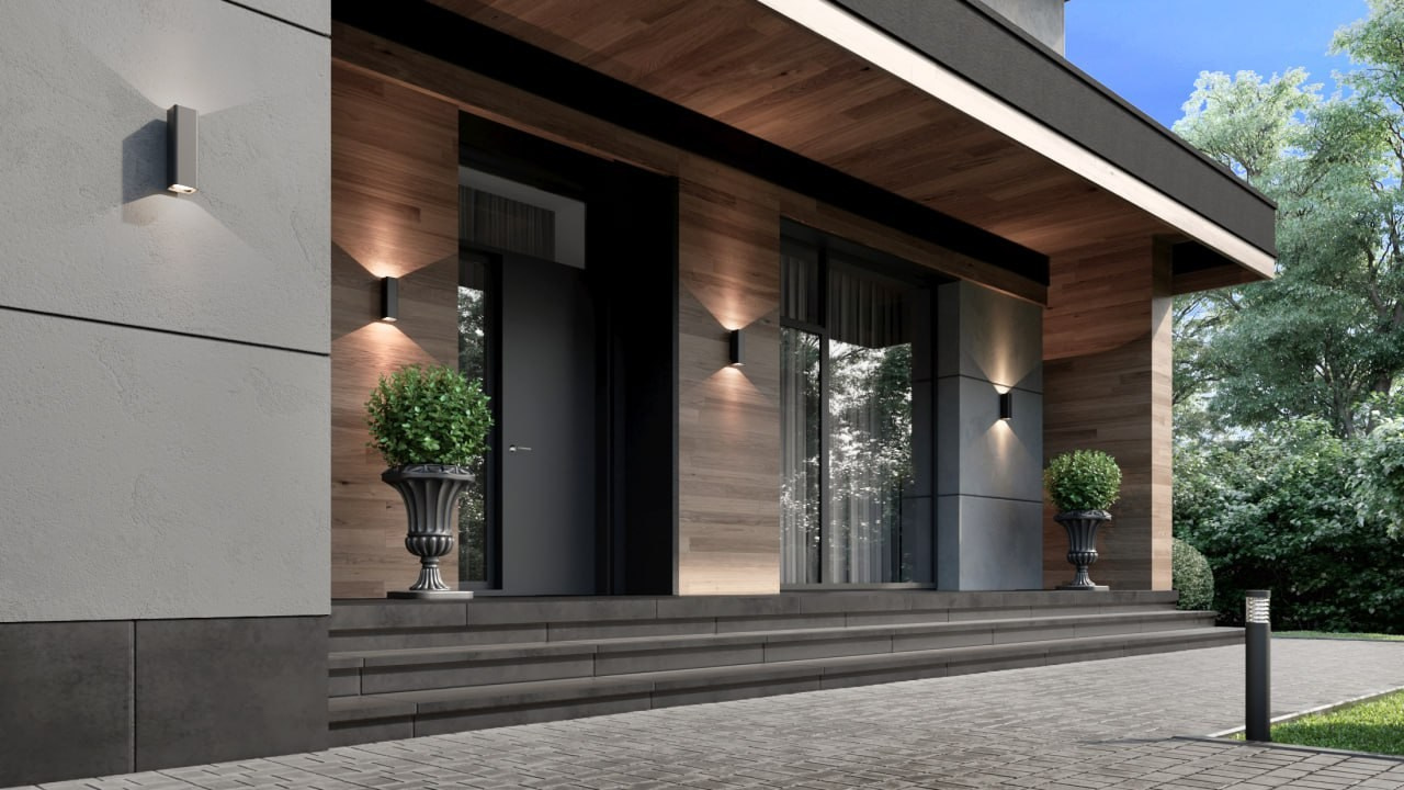 Современный дом в п.Мысхако общей площадью 360 кв.м с бассейном и местом под барбекю. Архитектор Вера Каракезиди