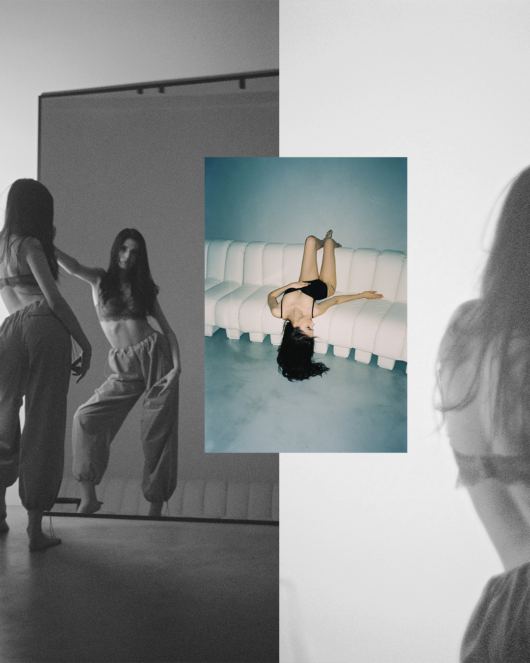 Съёмка на плёнку в белье с цветами. Плёночный фотограф Москва, Саша Звук