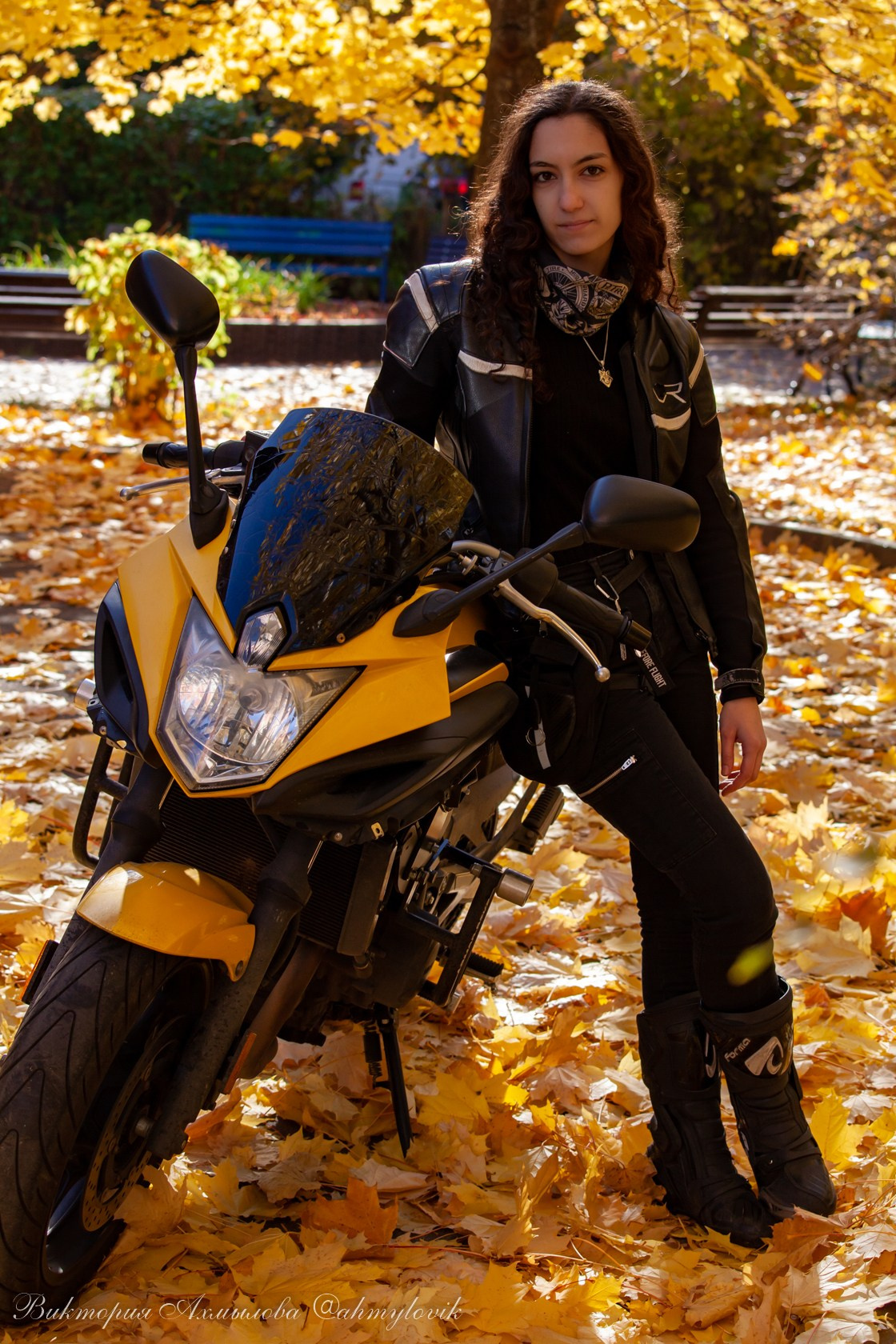 Алина Вартанова (Yamaha Diversion F 600). Виктория Ахмылова. Фотограф в Москве