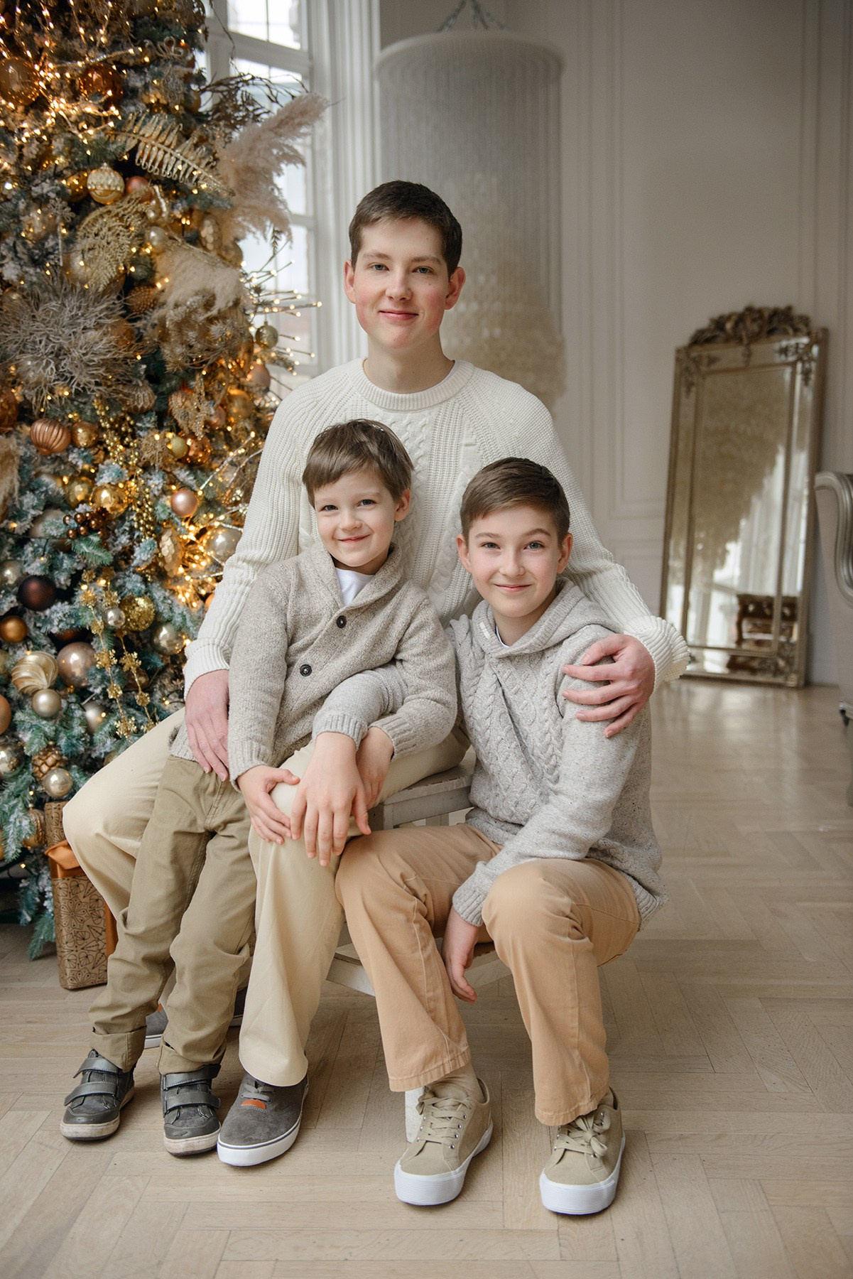 Family , Studio photo shoot at Christmas time