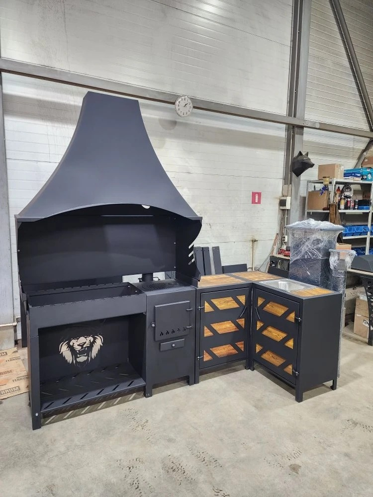 «Джета с вытяжным зонтом и функцией смокер. Купить / заказать мангал для дома в Краснодаре от производителя «Дарбин»