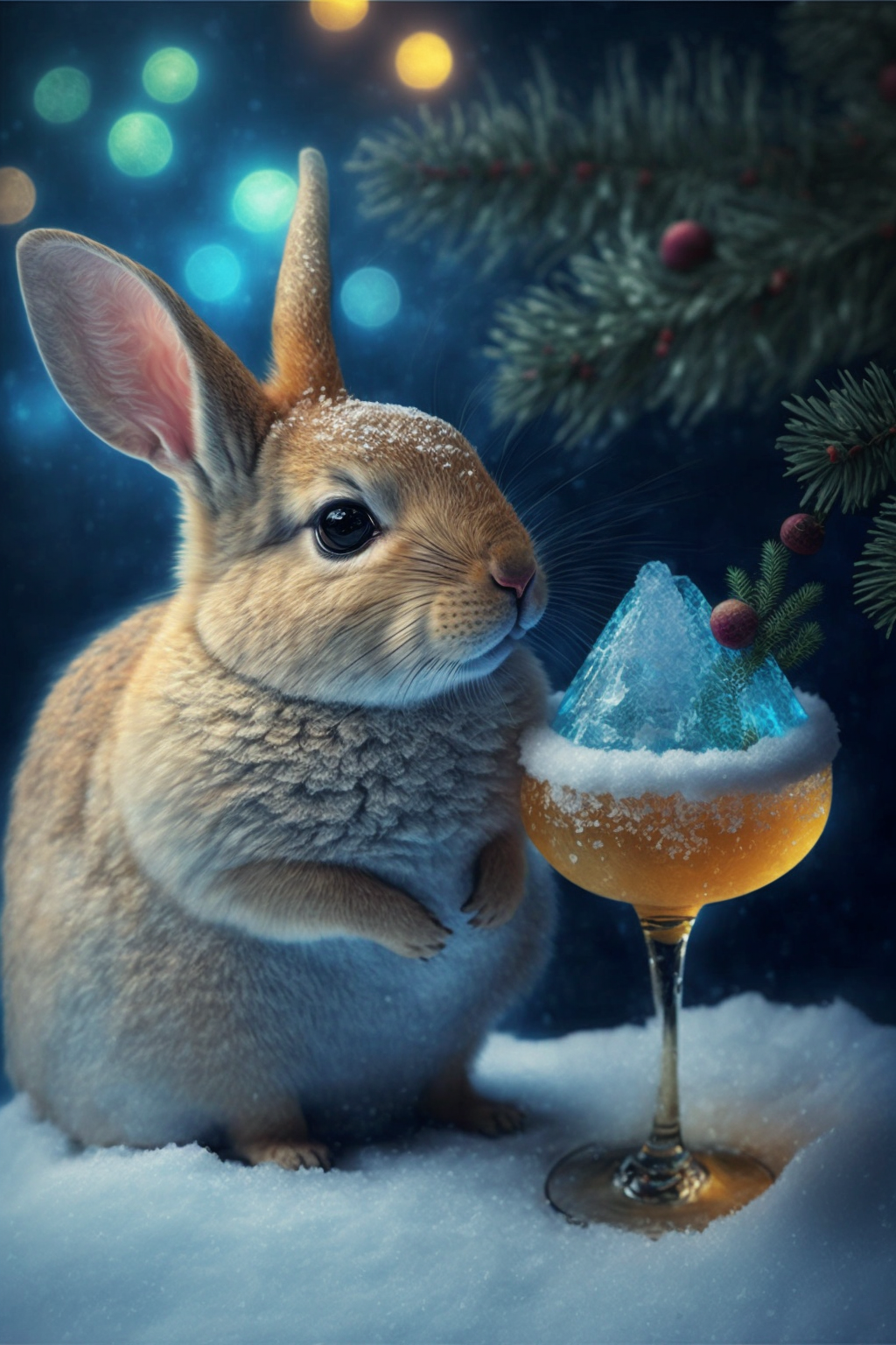 Кролик с коктейлем